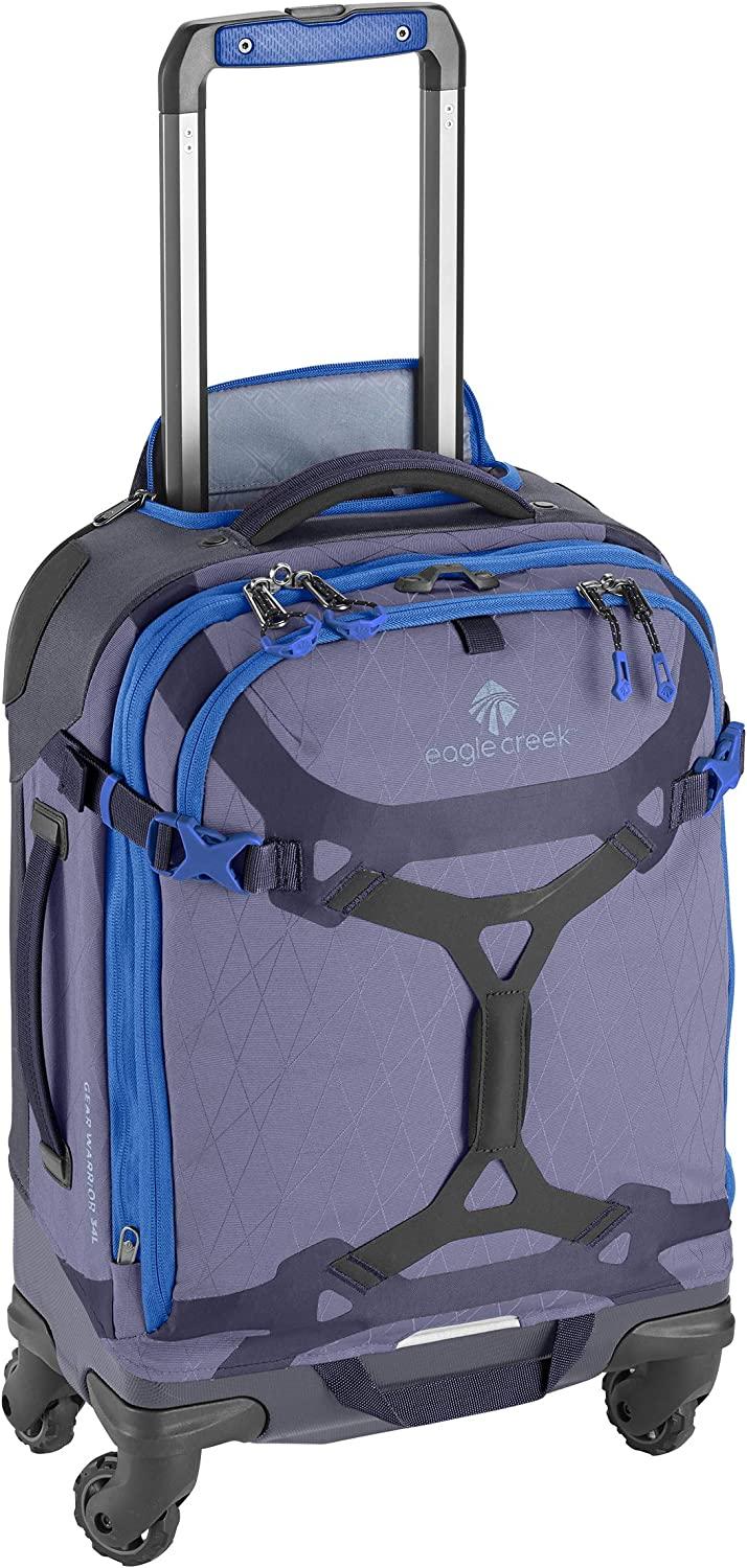 Gear Warrior International Carry Luggage Softside 4-Wheel Rolling Suitcase, Arctic Blue, 21 Inch