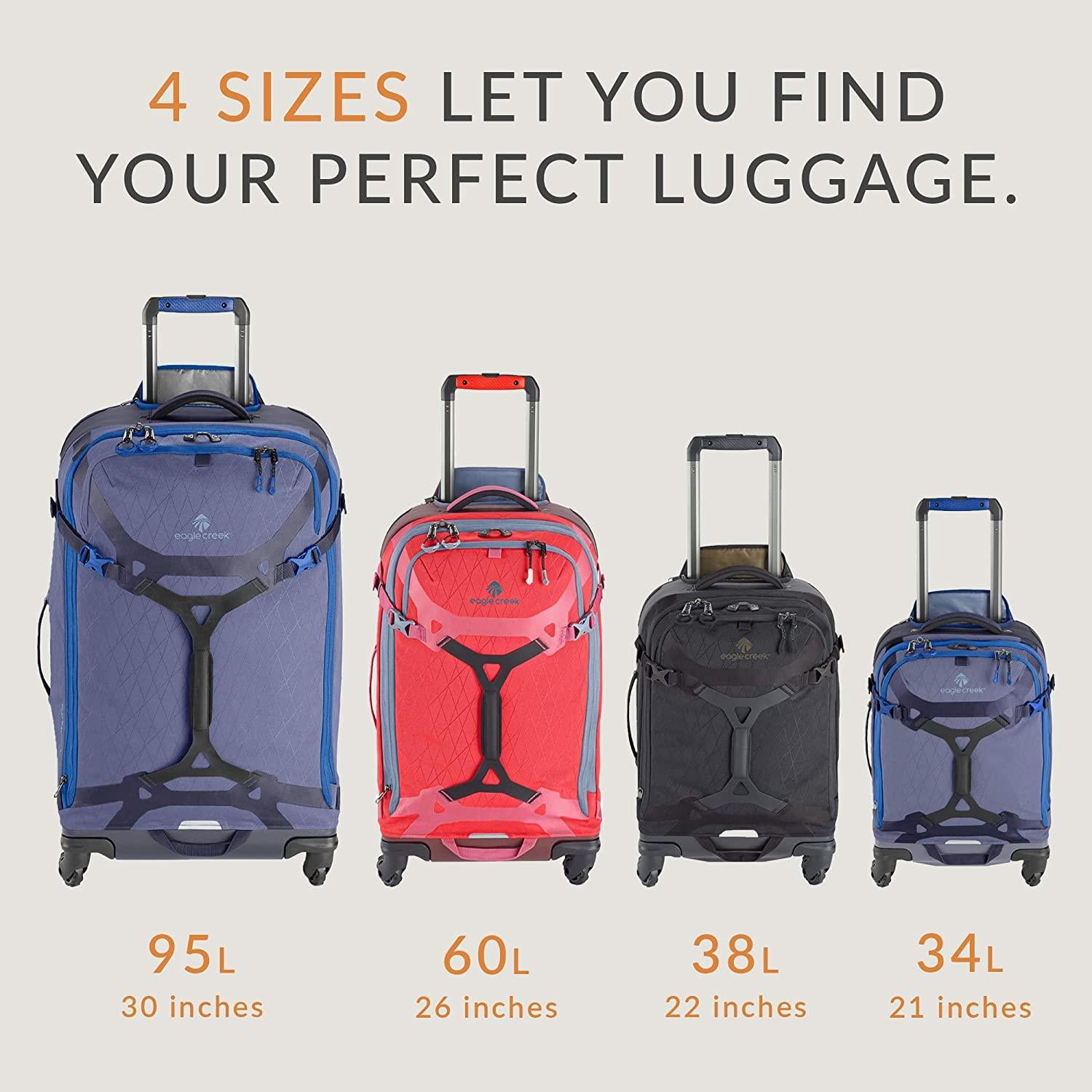 Gear Warrior International Carry Luggage Softside 4-Wheel Rolling Suitcase, Arctic Blue, 21 Inch