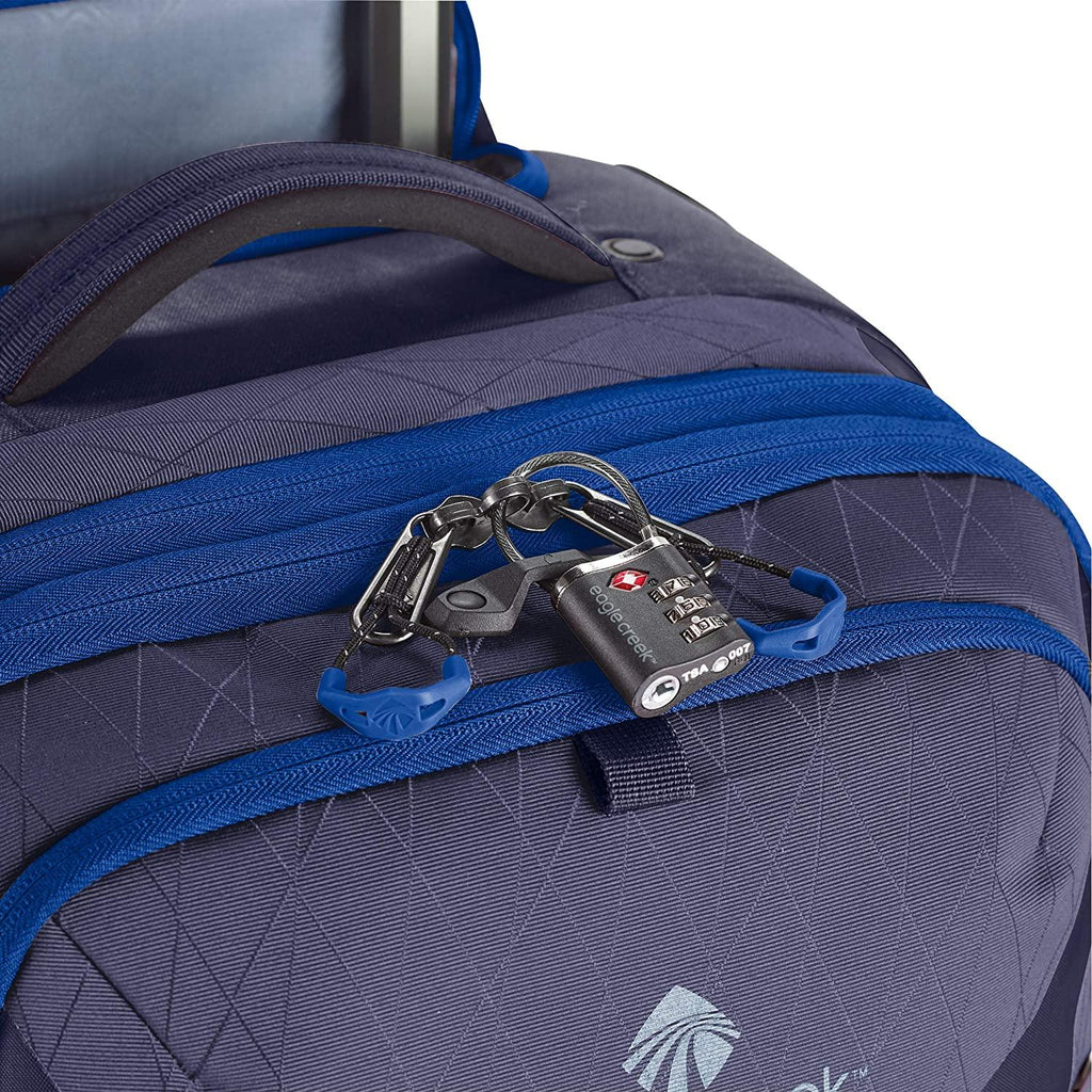 Gear Warrior International Carry Luggage Softside 4-Wheel Rolling Suitcase, Arctic Blue, 21 Inch
