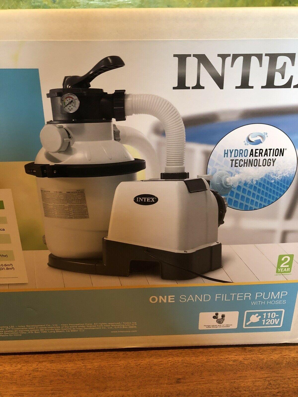 new intex 1200 gph sand filter pump for above ground pools with automatic timer!