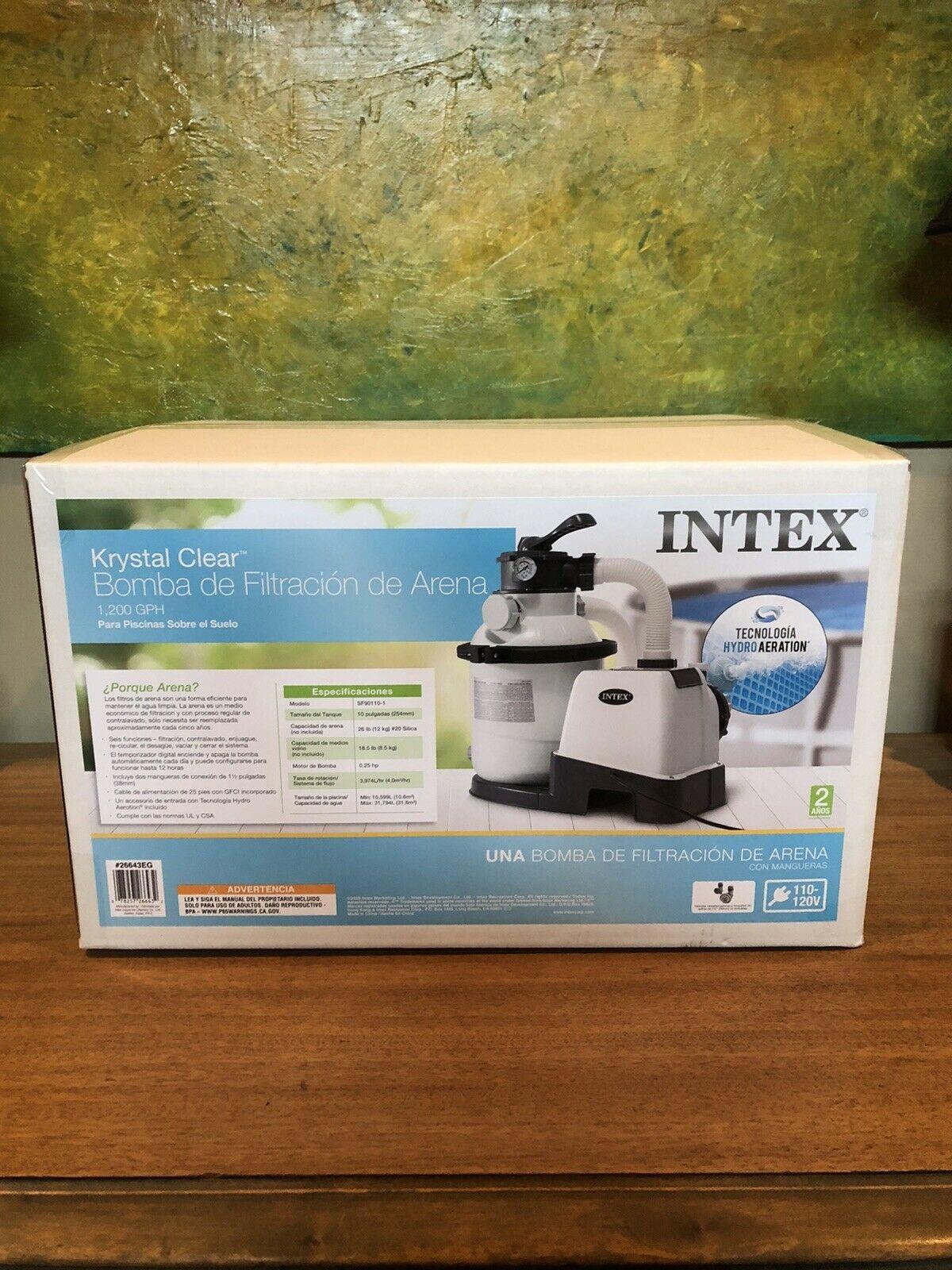 new intex 1200 gph sand filter pump for above ground pools with automatic timer!