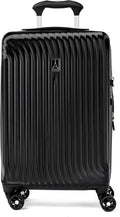 Maxlite Air Hardside Expandable Luggage, 8 Spinner Wheels, Lightweight Hard Shell Polycarbonate, Black, Carry-On 21-Inch