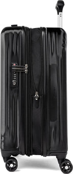 Maxlite Air Hardside Expandable Luggage, 8 Spinner Wheels, Lightweight Hard Shell Polycarbonate, Black, Carry-On 21-Inch
