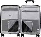 Maxlite Air Hardside Expandable Luggage, 8 Spinner Wheels, Lightweight Hard Shell Polycarbonate, Black, Carry-On 21-Inch