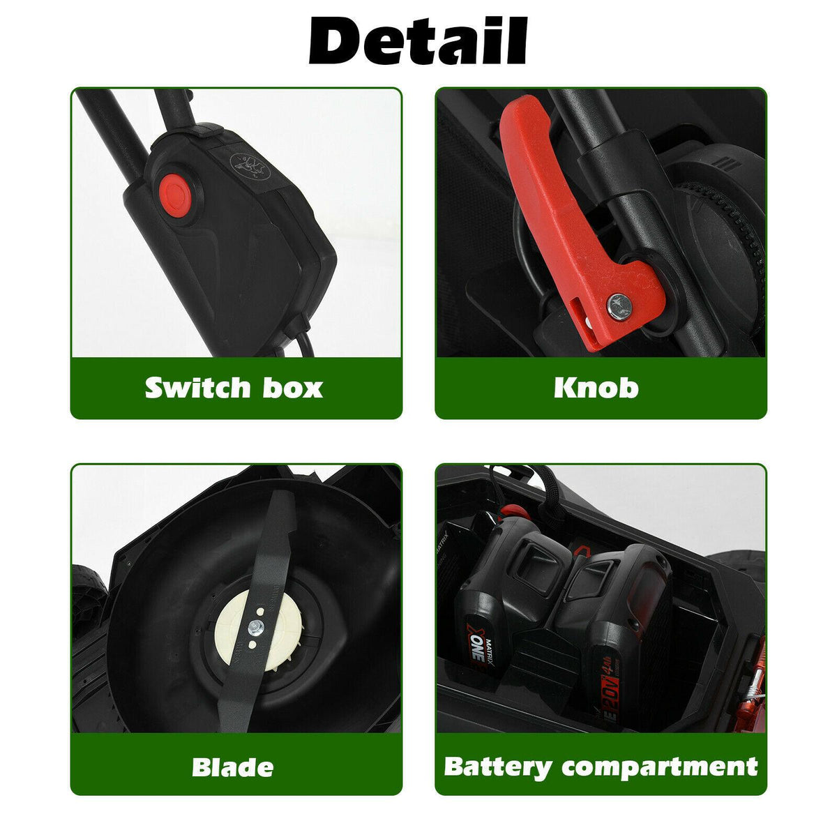 40V 16 Inch Cordless Twin Force Lawn Mower, 2x4Ah Batteries,Charger Include NEW
