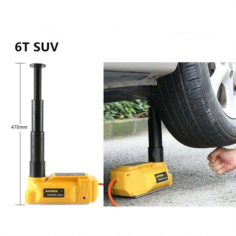 Car Electric Hydraulic Lifting Jacks Floor 6T 12V DC Auto Tire ChanRepair Kit