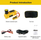 Car Electric Hydraulic Lifting Jacks Floor 6T 12V DC Auto Tire ChanRepair Kit