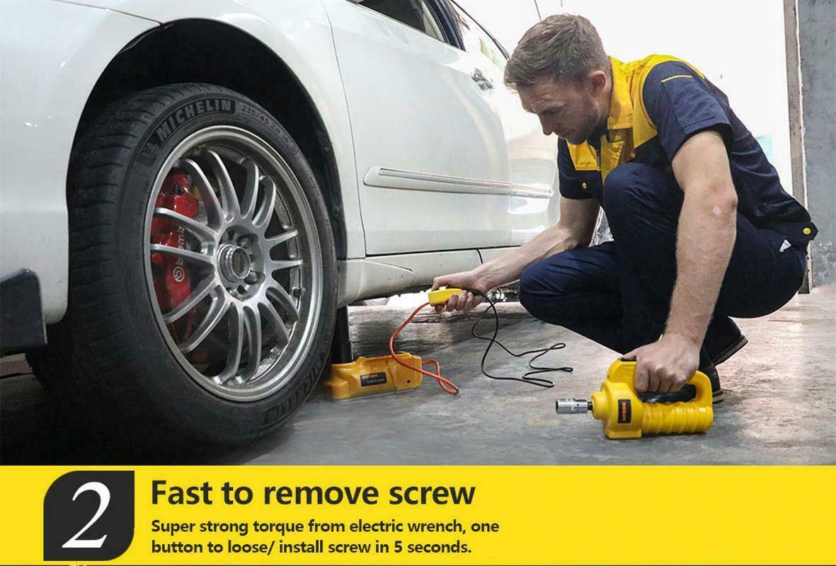 Car Electric Hydraulic Lifting Jacks Floor 6T 12V DC Auto Tire ChanRepair Kit