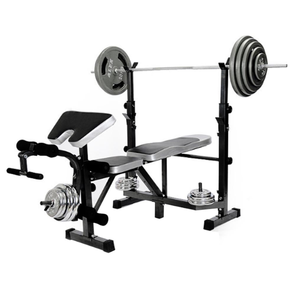 Sedroc Adjustable Weight Lifting Bench Press with Leg Extension and Curl All In One Home Gym