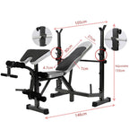 Sedroc Adjustable Weight Lifting Bench Press with Leg Extension and Curl All In One Home Gym