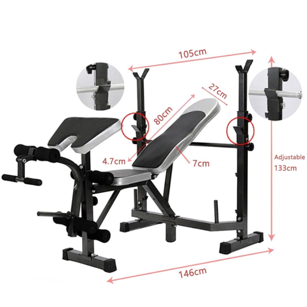 Sedroc Adjustable Weight Lifting Bench Press with Leg Extension and Curl All In One Home Gym