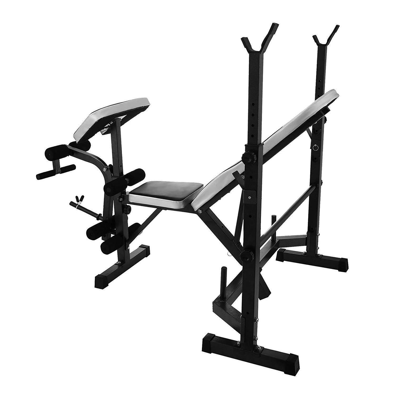 Sedroc Adjustable Weight Lifting Bench Press with Leg Extension and Curl All In One Home Gym