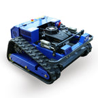 Remote Control Lawn Mower,Oil-Electric Hybrid Crawler Track Mower,3-15CM Cutting Height Professional Landscape and Estate Mower for Slope(45°) LarTurf Grass Cutting