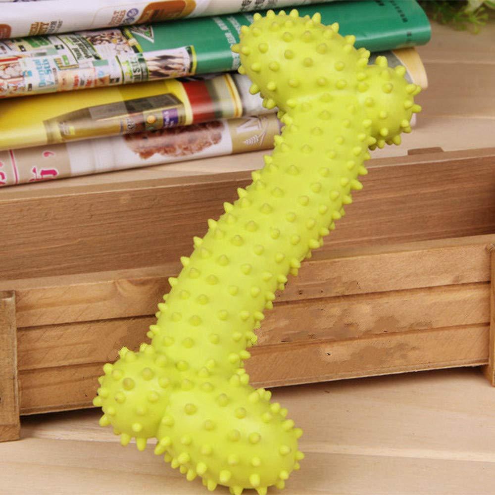 HYJT Rubber Dog Toy with Thorn Bone Rubber Molar Teeth Pet Toy Dog bite Resistant Molar