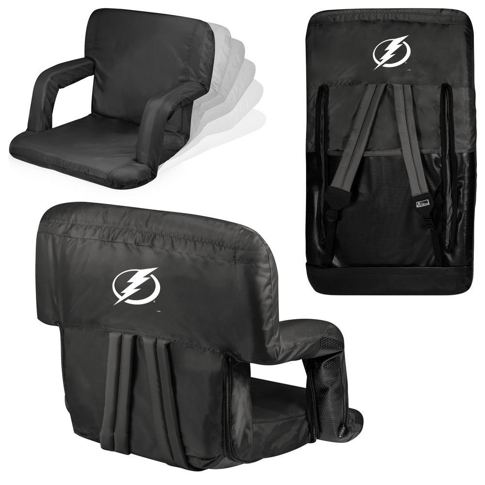 Tampa Bay Lightning Black Portable Reclining Stadium Seat