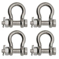 BoatTector  Steel Bolt-Type Anchor Shackle - 7/8", 4-Pack