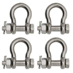 BoatTector  Steel Bolt-Type Anchor Shackle - 7/8", 4-Pack