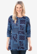 perfect printed long-sleeve crewneck tee