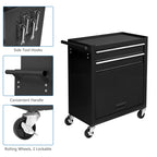8-Drawer Rolling Tool Chest w/Lock, Tool StoraCabinet w/Wheels, Detachable Top, Drawers & Drawer Liners, Tool Organizer Box for Garage, Warehouse & Repair Shop