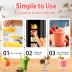 Slushie Machine for Home - 88oz Frozen Drink Maker Slushy Maker & Soft Ice Cream Maker, 6 Preset Programs| Slushie, Cocktails, Frappés, Ice Cream, Smoothies, Milkshakes (Screen Version）