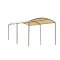 9 ft. W x 16 ft. D Monarc Stylish Arch Canopy with 1-2/8 in. Black Steel Frame and Waterproof Sandstone Cover