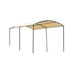 9 ft. W x 16 ft. D Monarc Stylish Arch Canopy with 1-2/8 in. Black Steel Frame and Waterproof Sandstone Cover