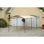 9 ft. W x 16 ft. D Monarc Stylish Arch Canopy with 1-2/8 in. Black Steel Frame and Waterproof Sandstone Cover