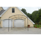 9 ft. W x 16 ft. D Monarc Stylish Arch Canopy with 1-2/8 in. Black Steel Frame and Waterproof Sandstone Cover
