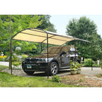 9 ft. W x 16 ft. D Monarc Stylish Arch Canopy with 1-2/8 in. Black Steel Frame and Waterproof Sandstone Cover