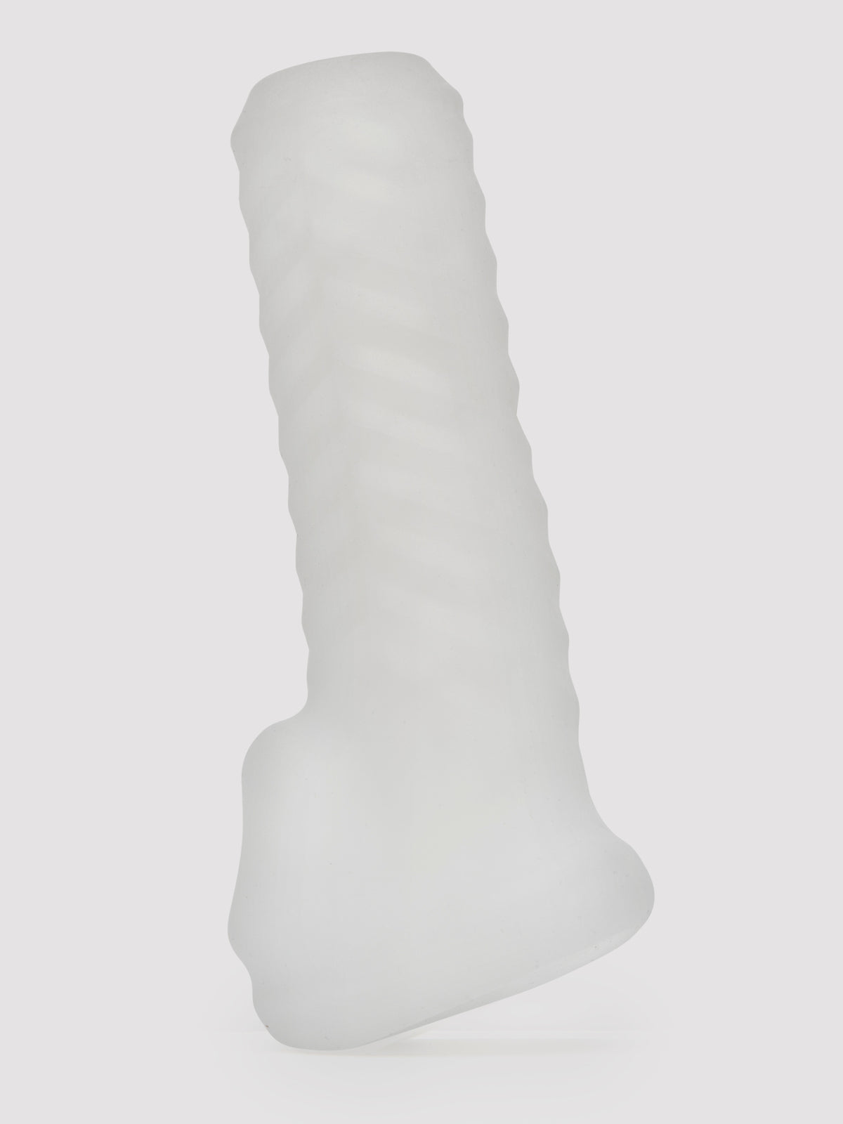 Perfect Fit Open Ended Textured Penis Sleeve, Clear