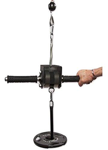 Grip Freak 'Slip Grips' Grip Strengthener w Power Rack Arm &amp; Weight Plate Loader