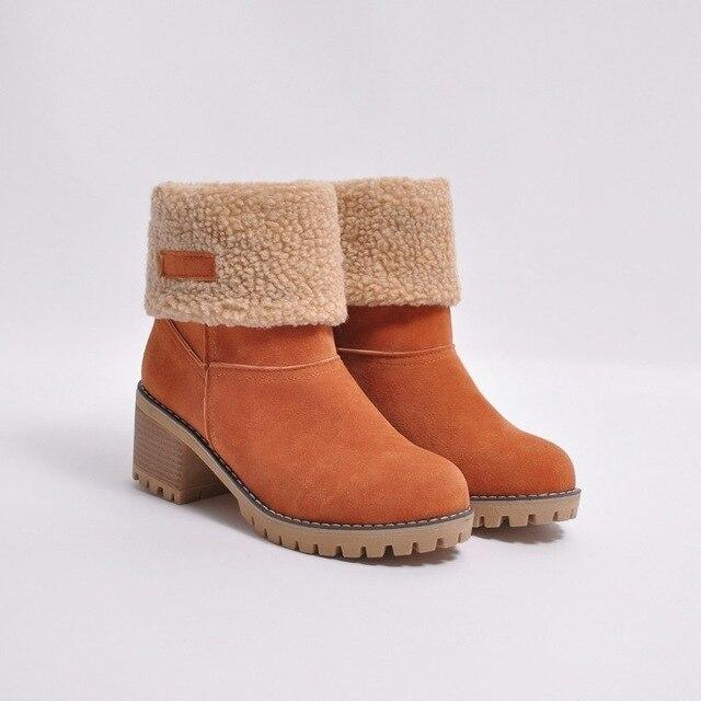 Ladies Thick Fluffy Warm Snow Boots