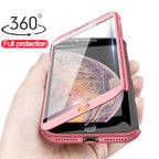 Phone Case - Luxury 360 Full Cover Protection Phone Case For iPhone XS/XR/XS Max 8/7 Plus