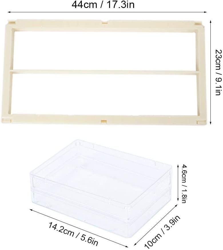 honey beehive box, plastic beekeeping comb hive house beehive box frame set honey keeper kit beekeeping supplies with comb foundation and beehive frame, perfect tool for beekeepers