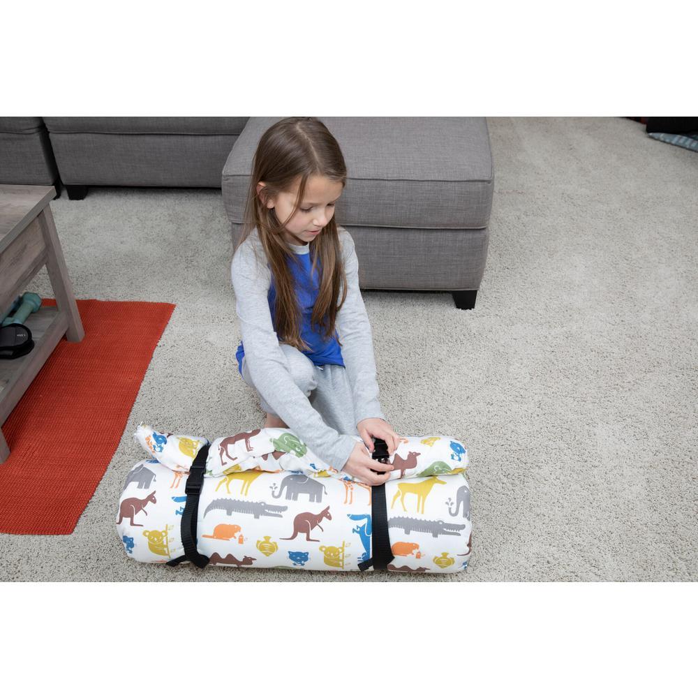 Children's Duvalay with Luxury Dinky Pattern Memory Foam Sping Bag and Duvet