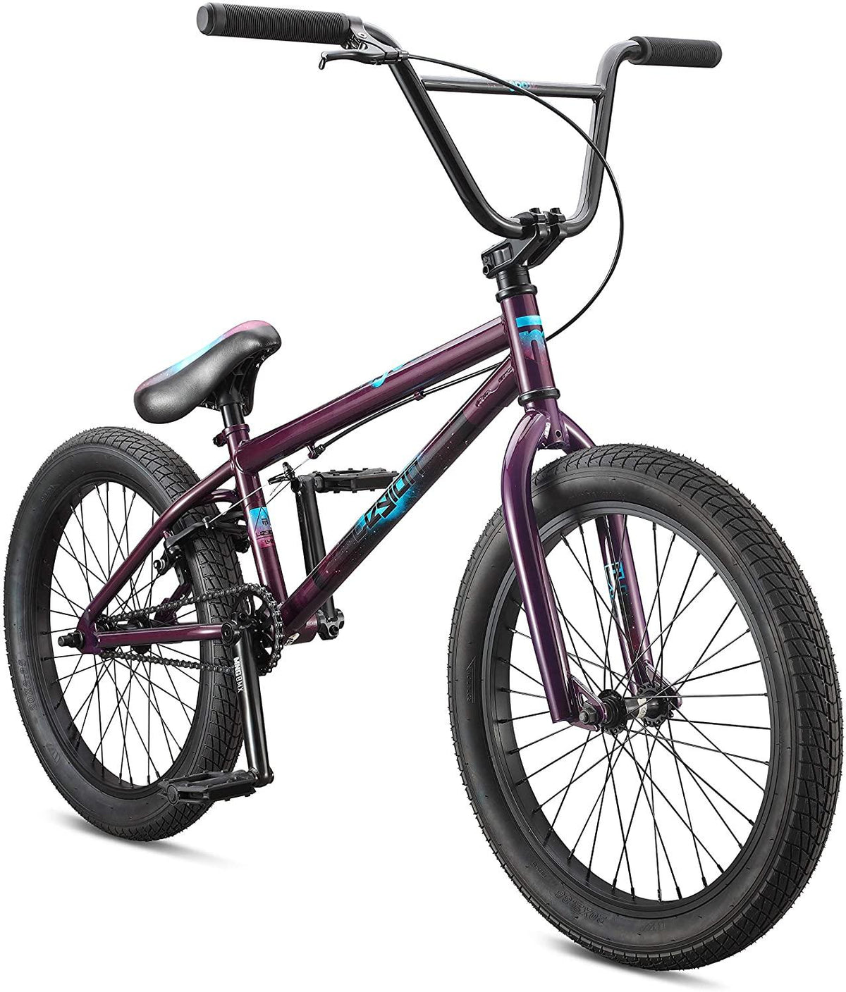 Mongoose Legion L40 Freestyle BMX Bike for Beginner-Level to Advanced Riders, Steel Frame, 20-Inch Wheels, Purple
