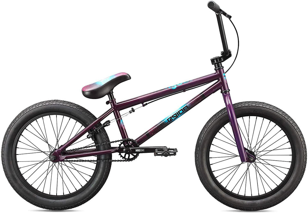 Mongoose Legion L40 Freestyle BMX Bike for Beginner-Level to Advanced Riders, Steel Frame, 20-Inch Wheels, Purple