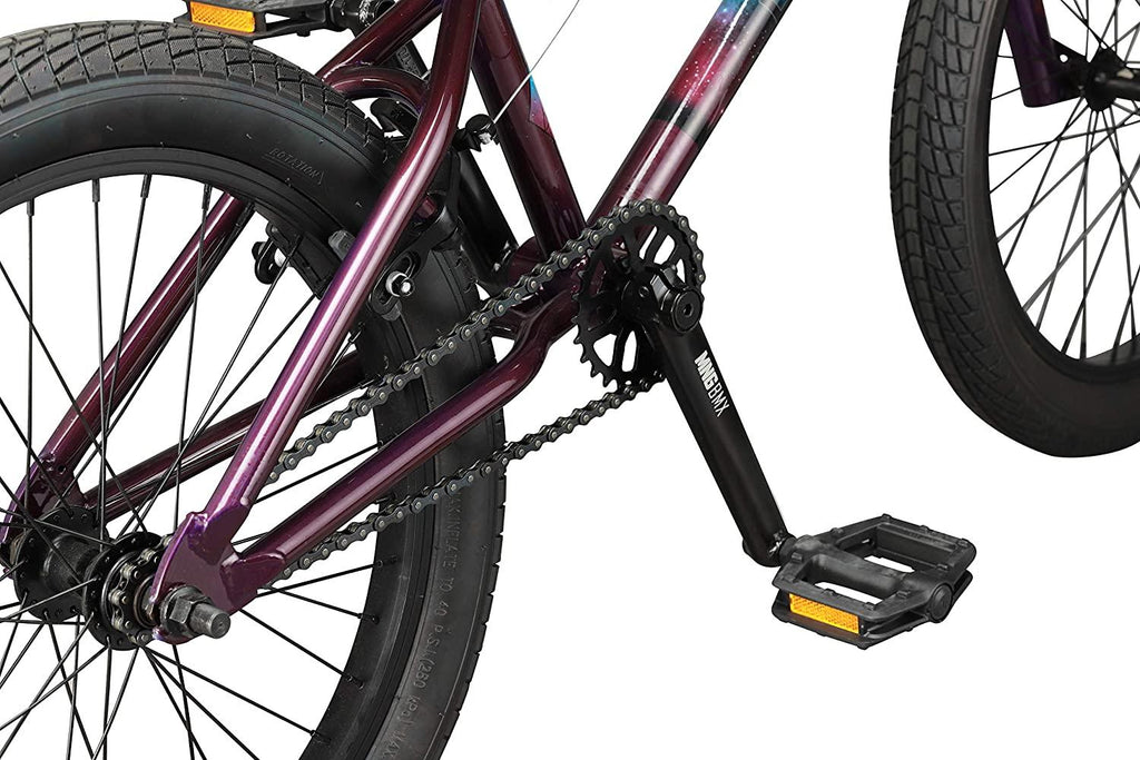 Mongoose Legion L40 Freestyle BMX Bike for Beginner-Level to Advanced Riders, Steel Frame, 20-Inch Wheels, Purple