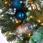 30 in. Decorated Arctic Artificial Christmas Wreath with LED Lights