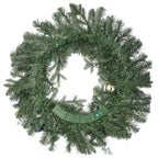 30 in. Decorated Arctic Artificial Christmas Wreath with LED Lights