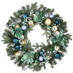 30 in. Decorated Arctic Artificial Christmas Wreath with LED Lights