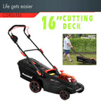 40V 16" Walk Behind Push Lawn Mower Cordless Twin Force w/ 2x4Ah Battery Charger