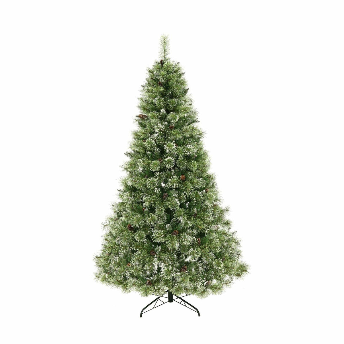7.5-foot Cashmere Pine and Mixed Needles Pre-Lit Clear LED Hinged Artificial Chr
