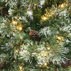 7.5-foot Cashmere Pine and Mixed Needles Pre-Lit Clear LED Hinged Artificial Chr