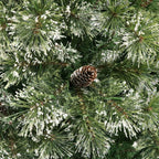 7.5-foot Cashmere Pine and Mixed Needles Pre-Lit Clear LED Hinged Artificial Chr