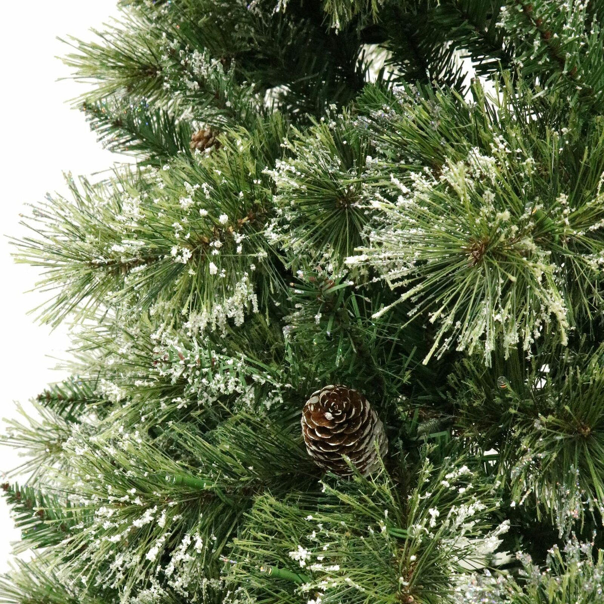 7.5-foot Cashmere Pine and Mixed Needles Pre-Lit Clear LED Hinged Artificial Chr