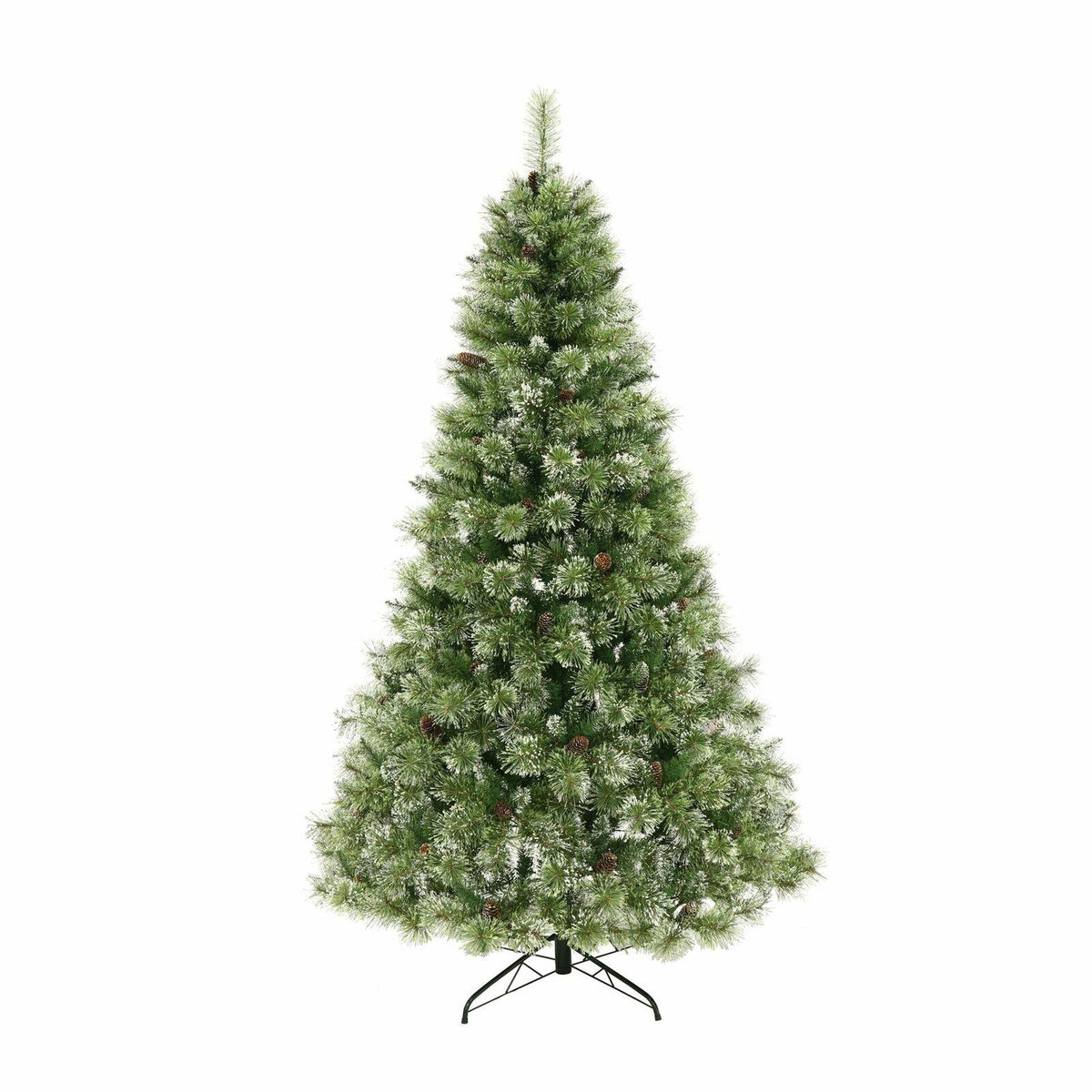 7.5-foot Cashmere Pine and Mixed Needles Pre-Lit Clear LED Hinged Artificial Chr