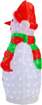 Northlight 34" Lighted Commercial Grade Acrylic Snowman Christmas Display Decoration
