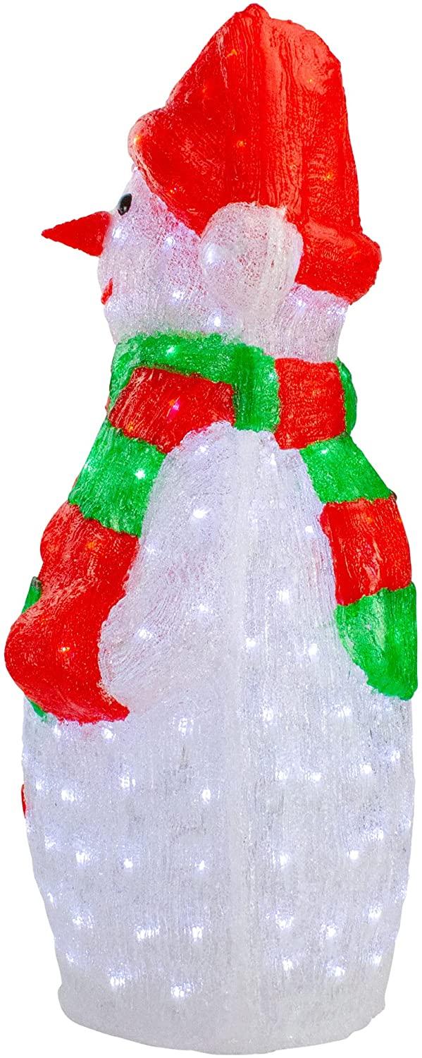 Northlight 34" Lighted Commercial Grade Acrylic Snowman Christmas Display Decoration