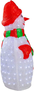 Northlight 34" Lighted Commercial Grade Acrylic Snowman Christmas Display Decoration